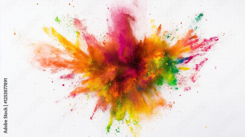 Fototapeta premium The multicolored colors of Holi