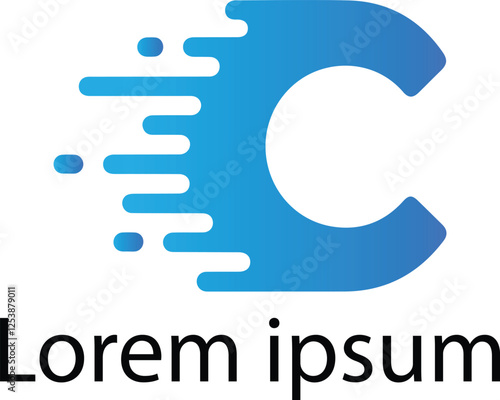 Speedy 'C' Logo Design with Motion Effect