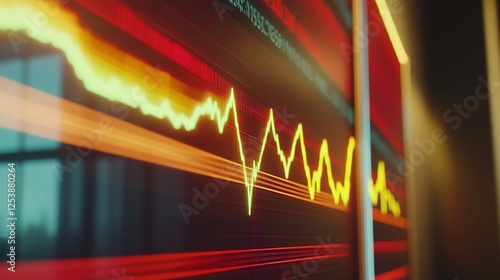 Sleek ultra HD stock market chart displaying consistent fluctuations and trends for analysis photo