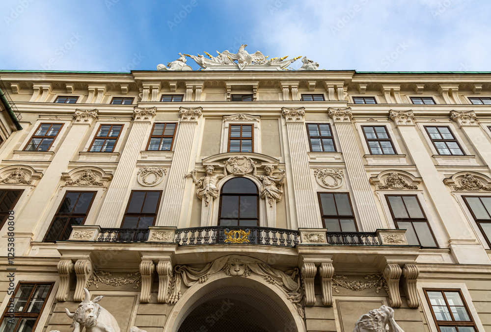 Details from exterior of Sisi museum, Vienna