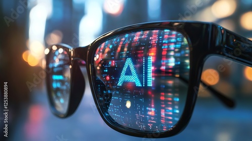 AI concept glass illustration