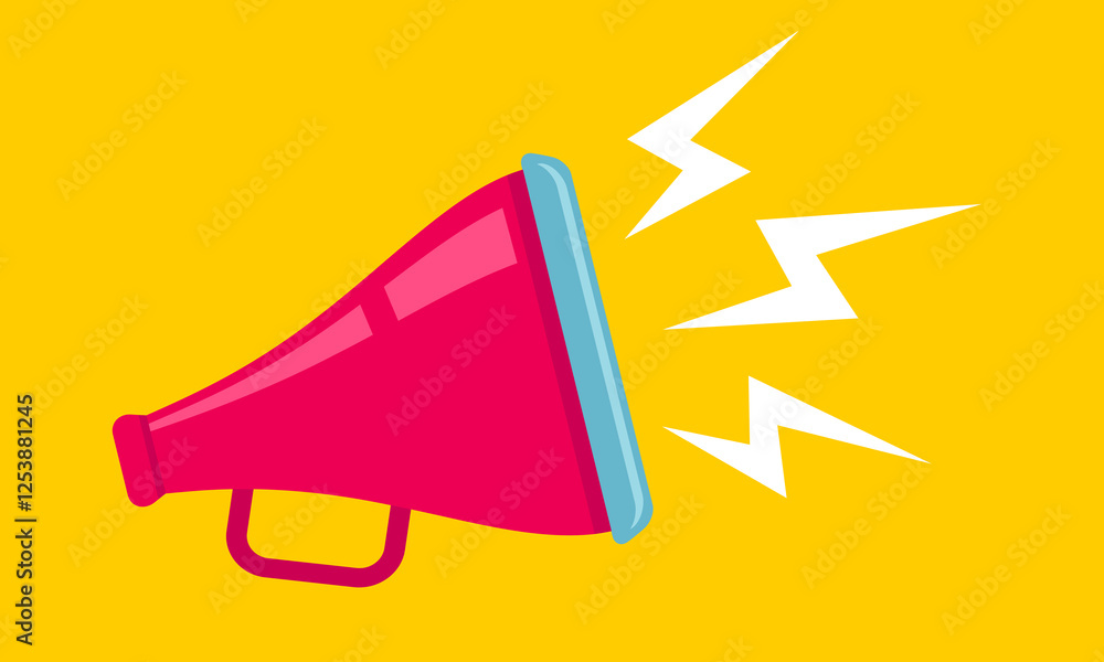Φωτογραφία Vector icon of vintage megaphone for fake, breaking news or sale
