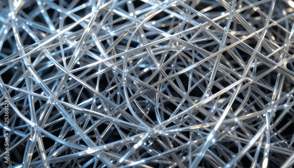 Himmering metal wire texture with crisscrossing lines and reflective highlights Himmering metal wire texture with crisscrossing lines and reflective highlights
