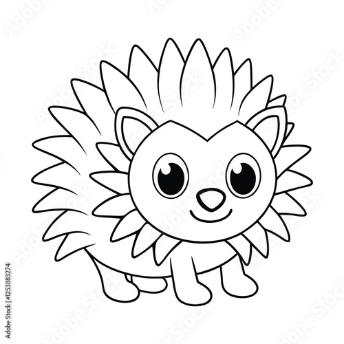 porcupine coloring pages Vector illustration for coloring books 