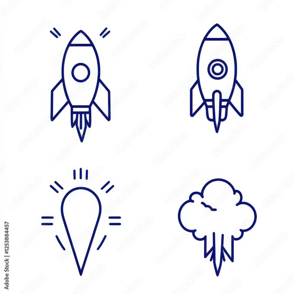 rocket ship start up concept rocket ship start up concept