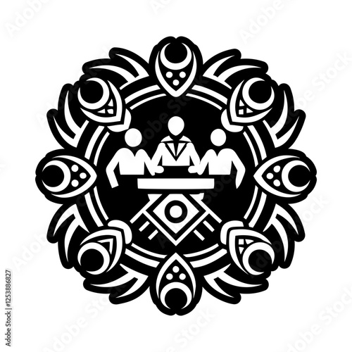 Council gathering icon in glyph style