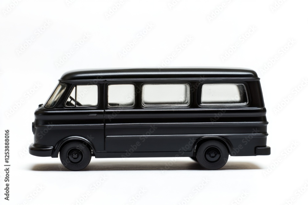 A small toy bus placed on a clean white background A small toy bus placed on a clean white background