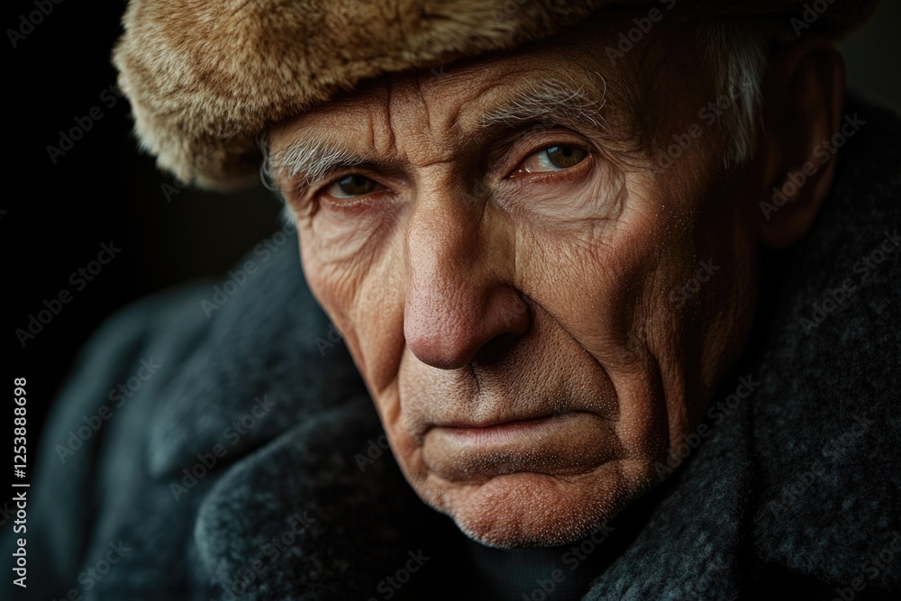 A close-up shot of a person wearing a hat A close-up shot of a person wearing a hat