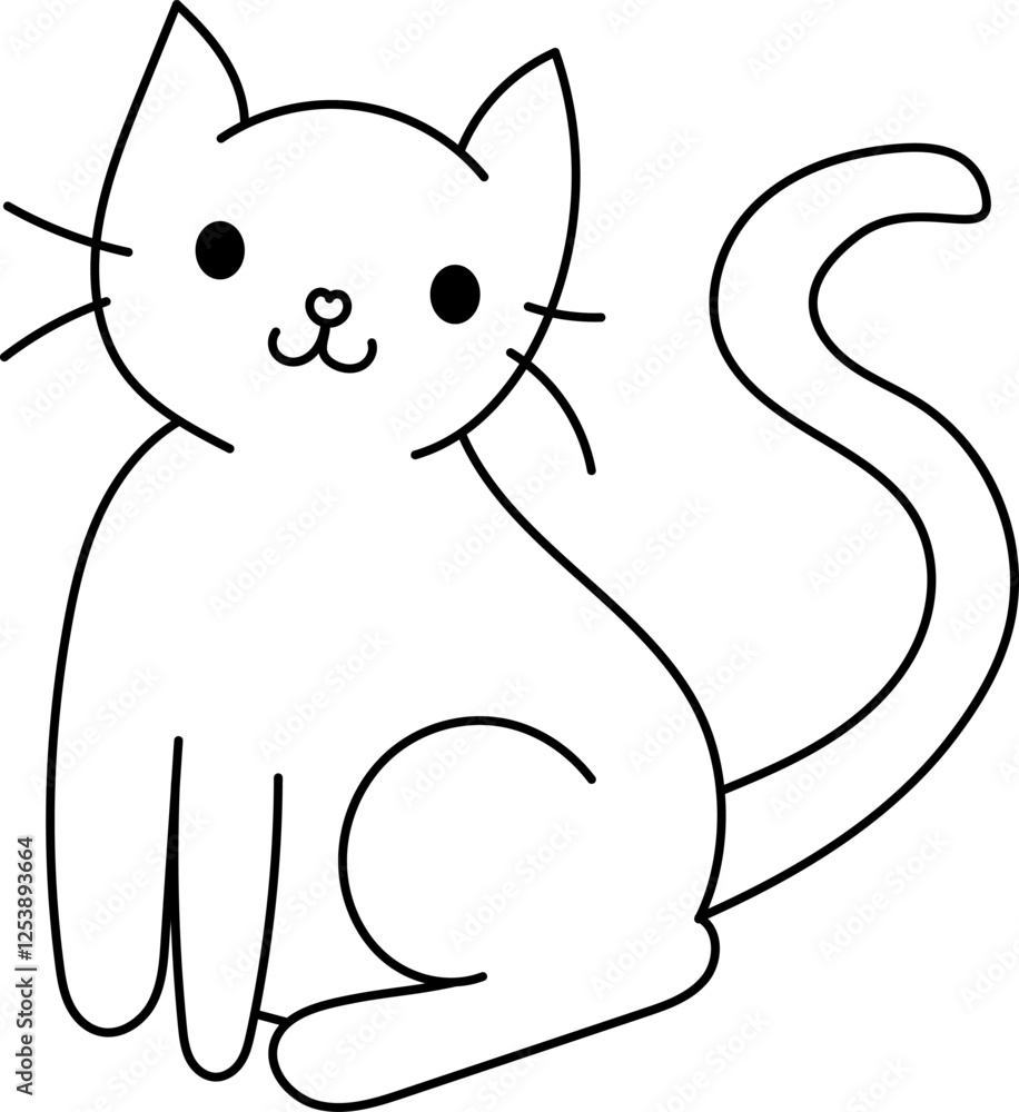 Cute Hand Drawn Doodle Cats Funny Kittens Collection - Simple funny cute doodle cats, line outline icons set in different poses and unusual interpretation vector illustration isolated on white. Cute Hand Drawn Doodle Cats Funny Kittens Collection - Simple funny cute doodle cats, line outline icons set in different poses and unusual interpretation vector illustration isolated on white.