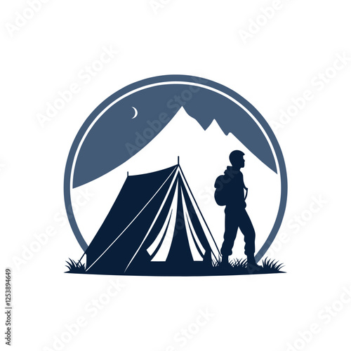 nomad shade silhouette vector art design