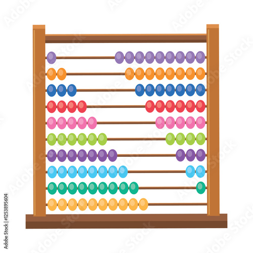 multi color abacus for kids school students isolated on white backgroung bg maths mathematical.eps