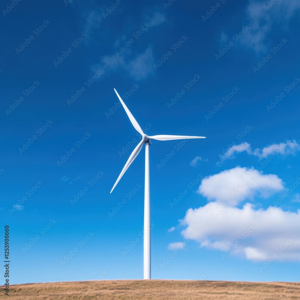 Wind Turbine against Blue Sky Wind Turbine against Blue Sky