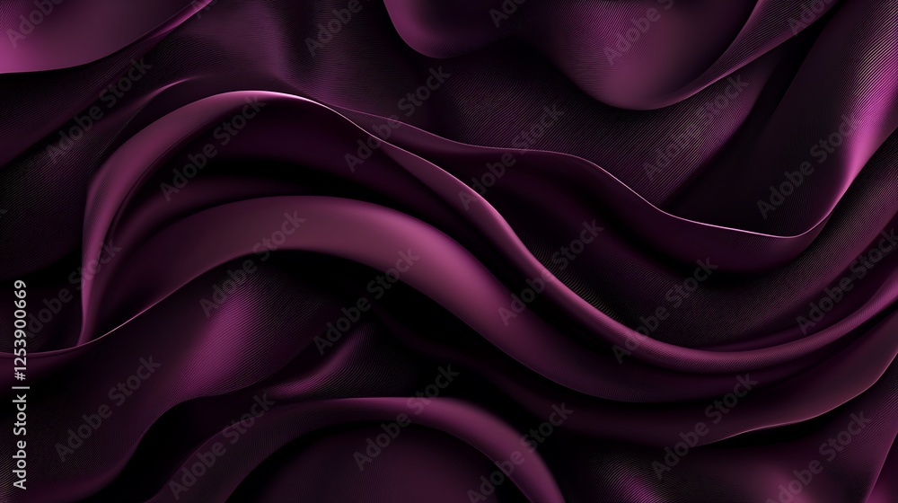 Obraz premium Purple silk waves, draped fabric background