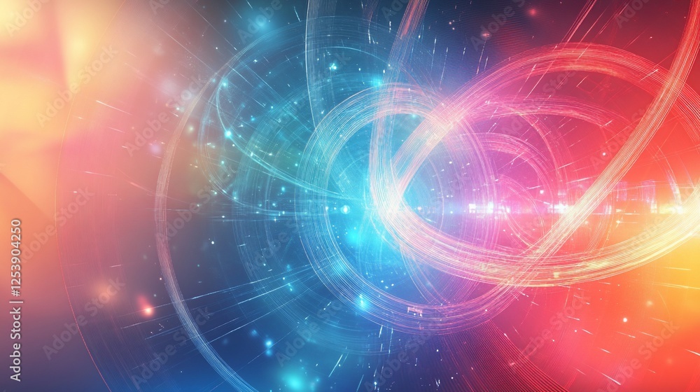 Futuristic abstract background with intersecting curves and vibrant colors creating a dynamic scene Futuristic abstract background with intersecting curves and vibrant colors creating a dynamic scene