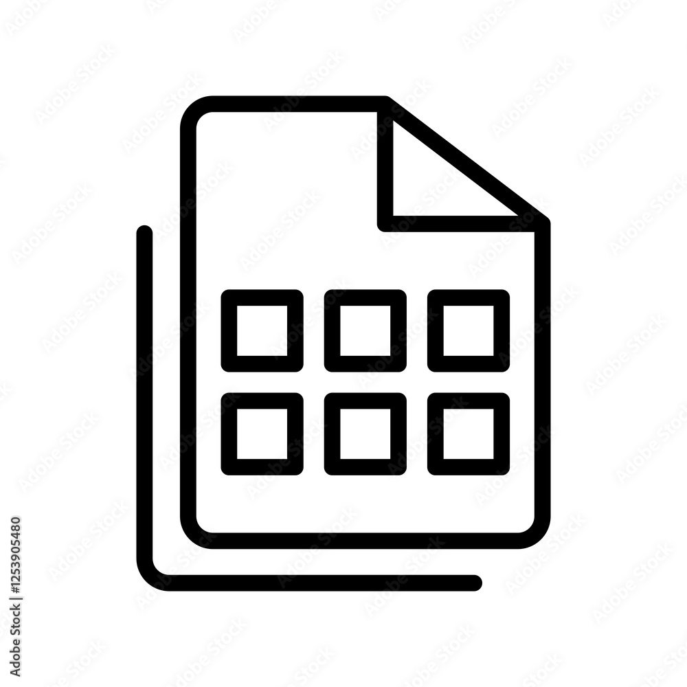 file table box multiple vector icon file table box multiple vector icon