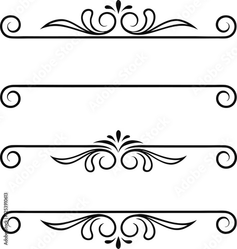 Elegant Flourishes Decorative Swirls, Lines, and Vintage Design Elements