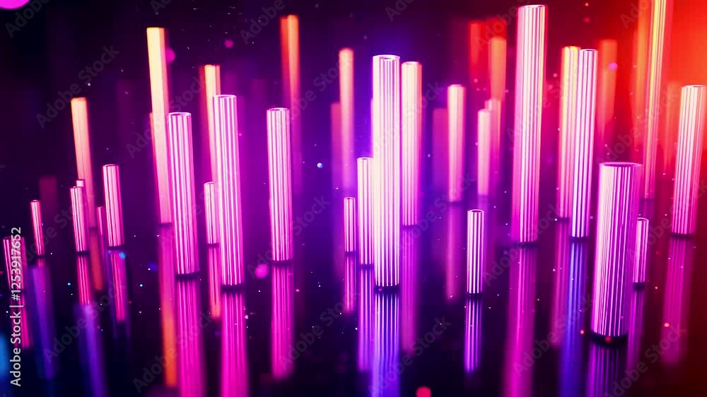 Dynamic colorful abstract light display in motion Dynamic colorful abstract light display in motion