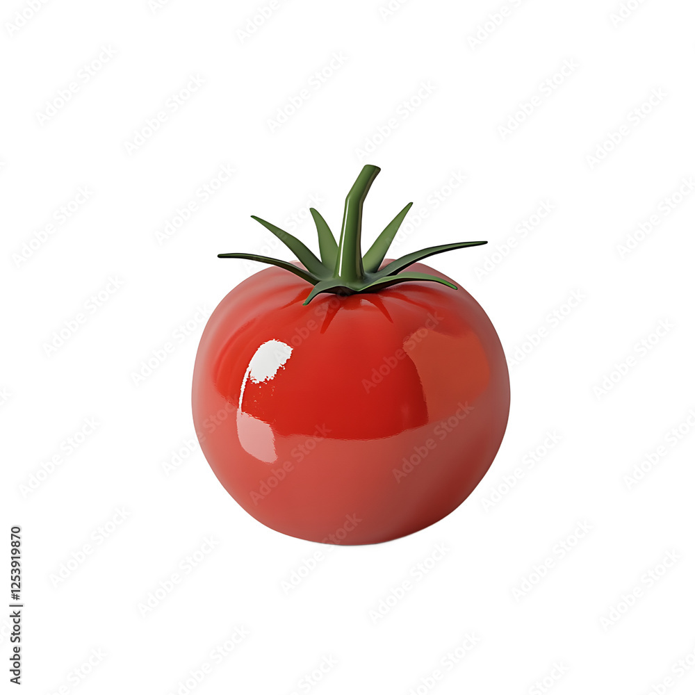 Vibrant, glossy red tomato isolated on transparent background. Vibrant, glossy red tomato isolated on transparent background.