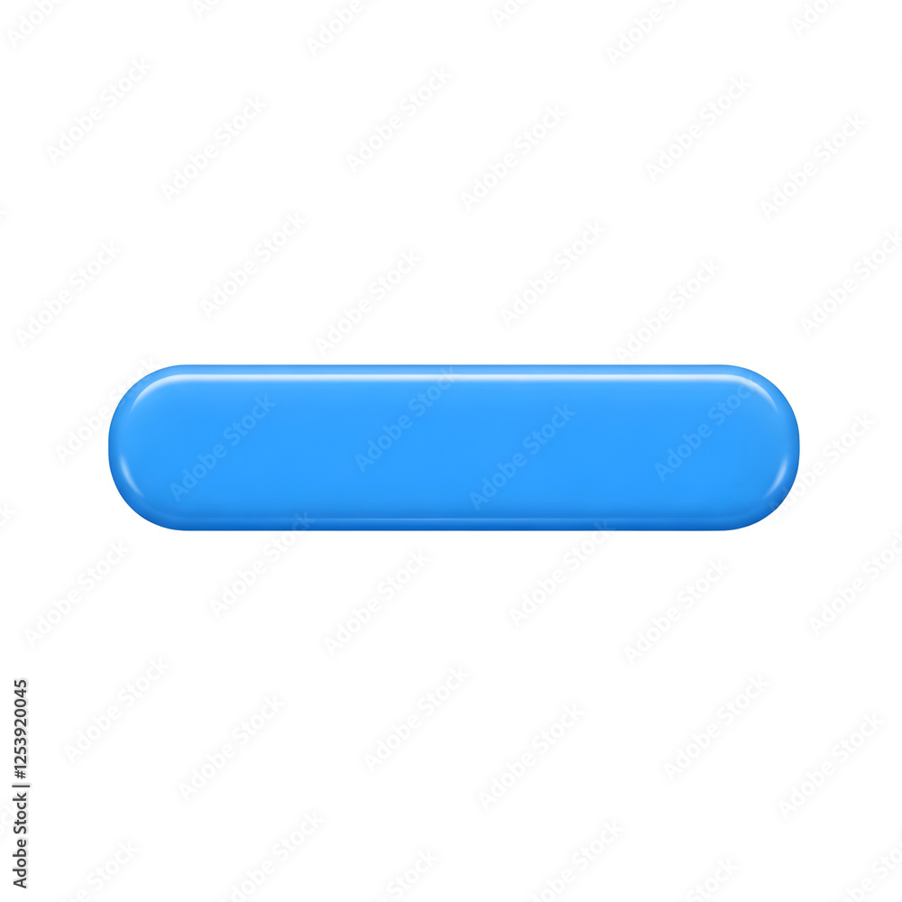 Glossy Blue Button Icon on Transparent Background. PNG Glossy Blue Button Icon on Transparent Background. PNG