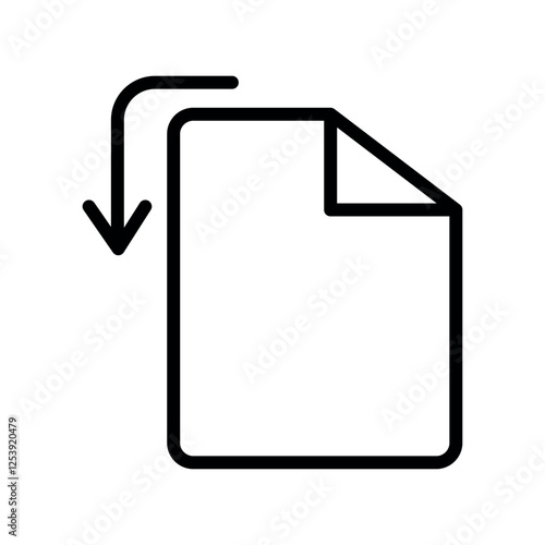 file rotate left vector icon