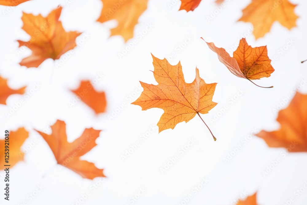 A bunch of leaves lifted off the ground and floating in mid-air A bunch of leaves lifted off the ground and floating in mid-air