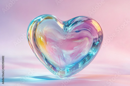 Heart made of glass.