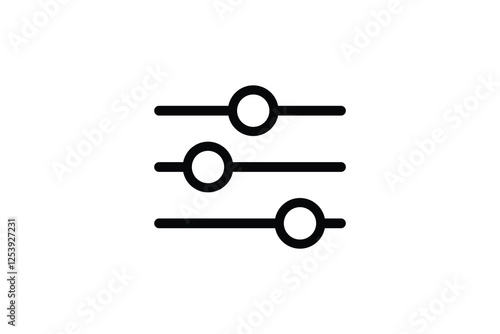 adjustment button vector icon in line style design for website