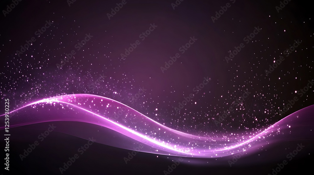 Obraz premium Purple wave, sparkle background, design