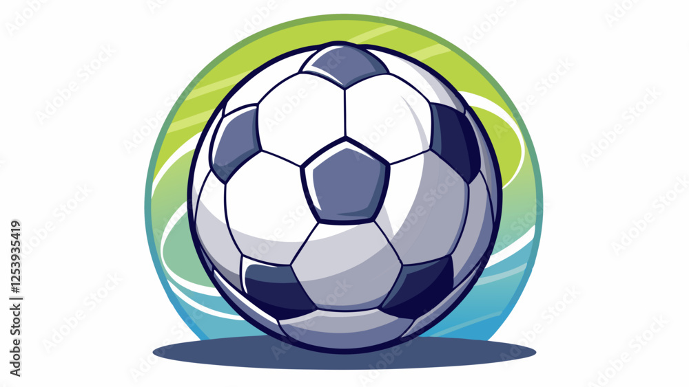 Obraz premium white with black soccer ball on a white background, classic design