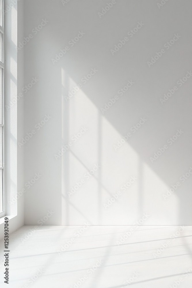 Obraz premium empty room with white wall