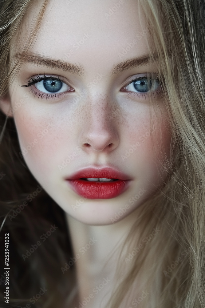 Fashion Beauty Portrait Beautiful Woman Face Fashion Beauty Portrait Beautiful Woman Face