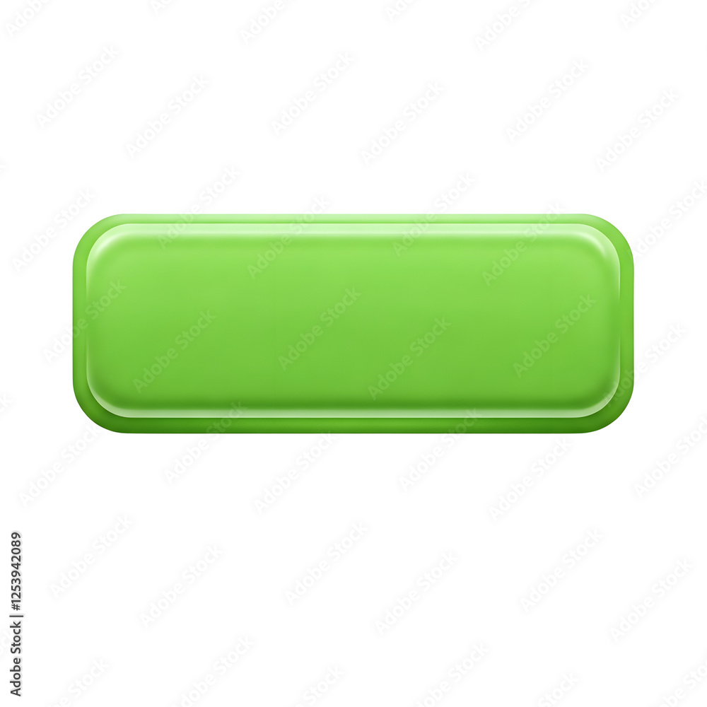 Glossy Green Button Icon on Transparent Background. PNG Glossy Green Button Icon on Transparent Background. PNG