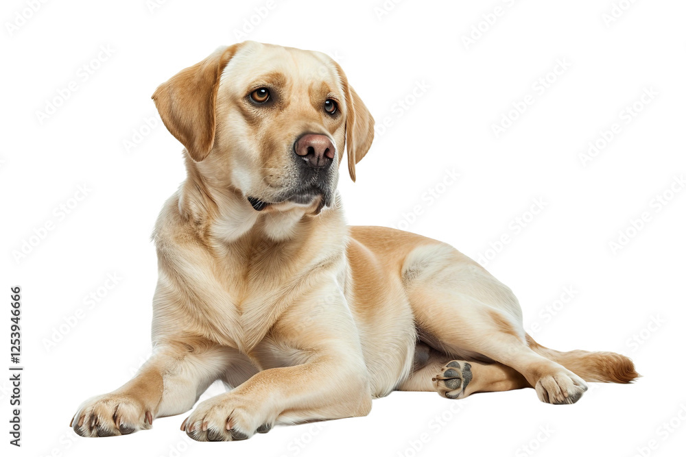 Stunning Labrador Retriever with Shiny Coat and Friendly Expression Isolated on Transparent Background Stunning Labrador Retriever with Shiny Coat and Friendly Expression Isolated on Transparent Background