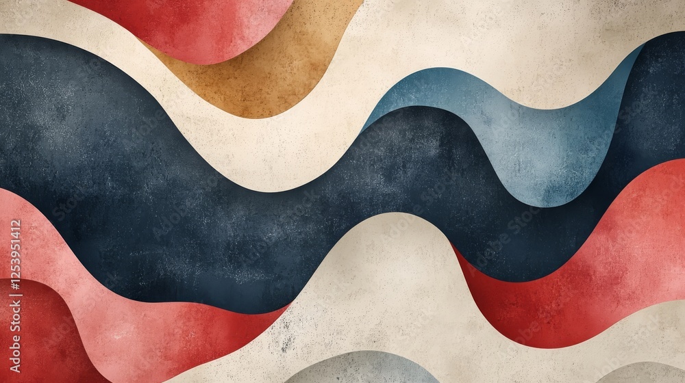 Abstract flowing waves create a layered and textured presentation Abstract flowing waves create a layered and textured presentation