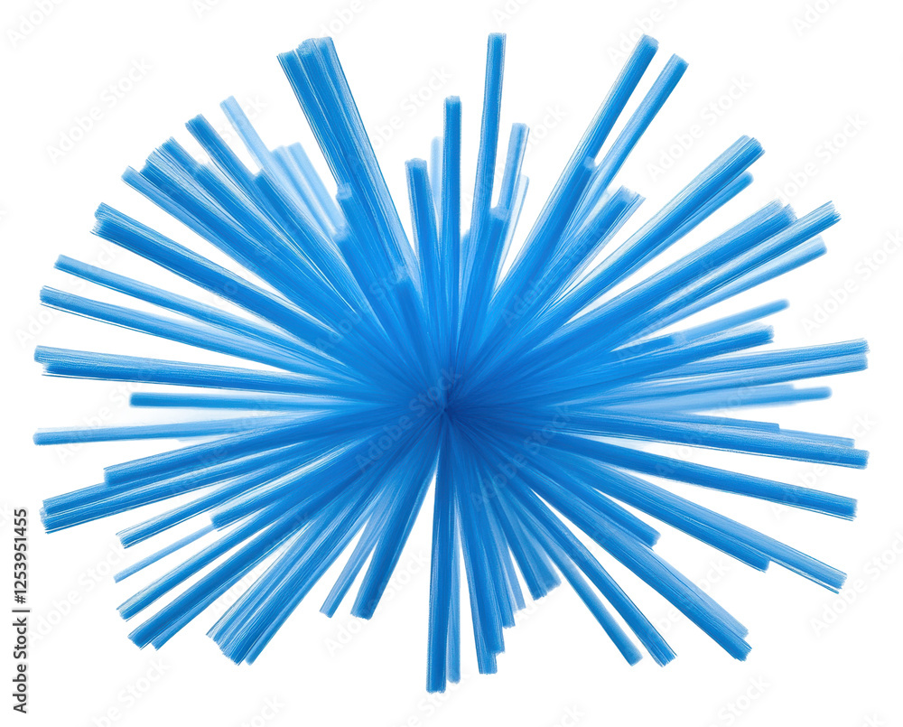 Obraz premium Blue abstract lines on transparency