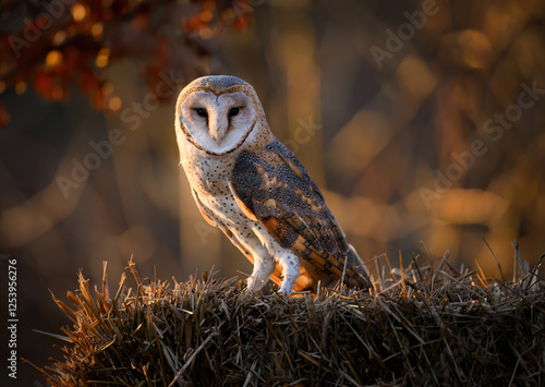 Canvas Print Barn owl close up ( Tyto alba )