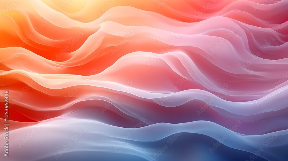 Fototapeta premium A delicate layered arc design with soft gradient transparency.