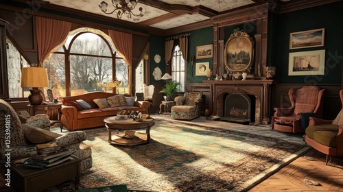 Wallpaper Mural Sunlit Victorian Living Room Interior Design Torontodigital.ca