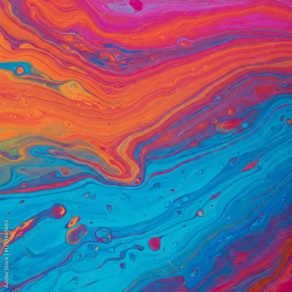 Vibrant Abstract Background Created with Acrylic Paint Vibrant Abstract Background Created with Acrylic Paint