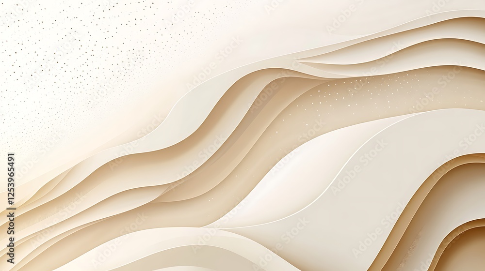 Obraz premium Abstract Beige Wave Pattern Background Design