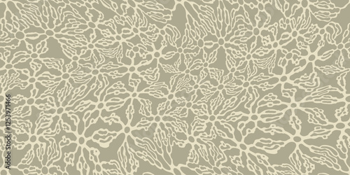 Abstract background with fine floral pattern - hand drawn vector illustration.