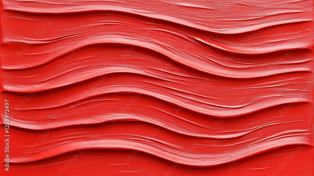 Obraz premium Red paint waves texture background