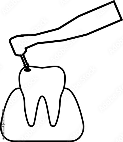  icon of the tooth filling procedure.