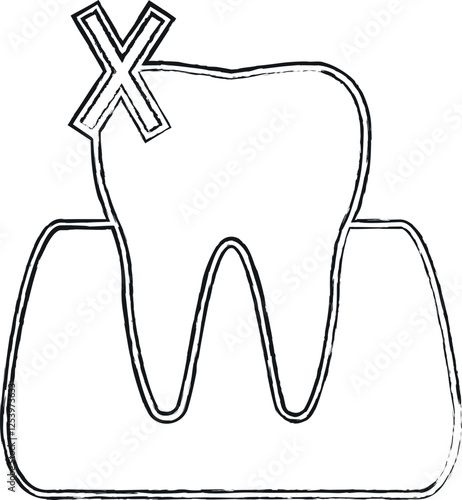 Icon Dental tooth extraction illustration
