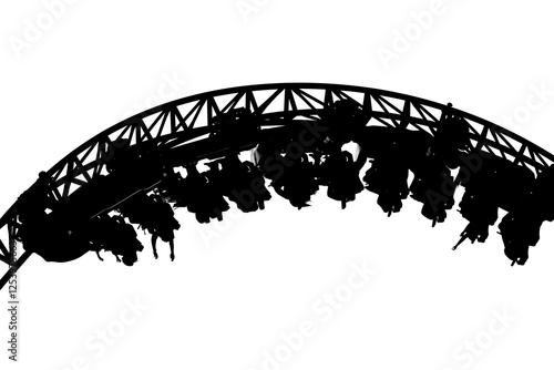 inverted roller coaster silhouette. photo