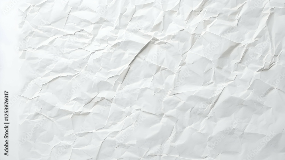 Obraz premium Crumpled White Paper Texture Background