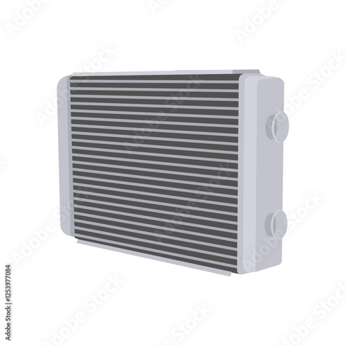 Radiator,  Automotive Flat Illustration Isolated