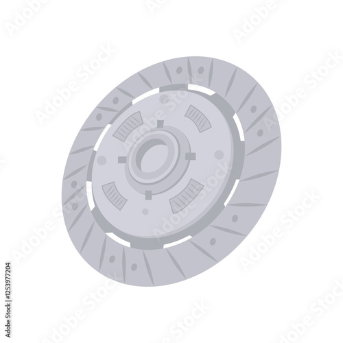 Clutch Plate,  Automotive Flat Illustration Isolated