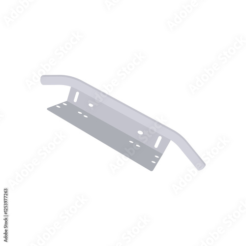 Numberplate Handler,  Automotive Flat Illustration Isolated