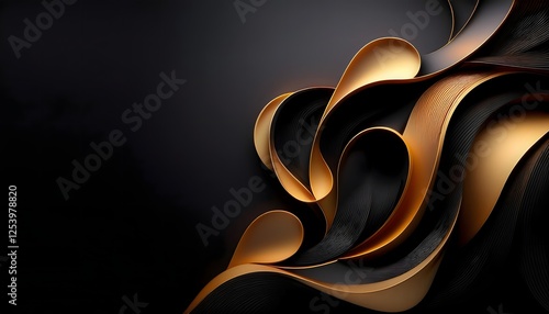 big 3d neon wave with copy space 
